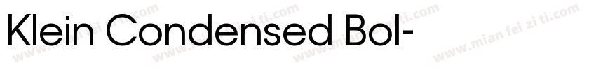 Klein Condensed Bol字体转换